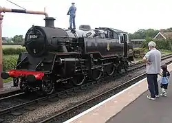 Black steam locomotive