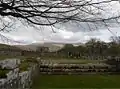 Hermitage Castle seen from the ruined chapel