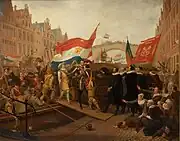 The Prince of Orange and Watergeuzen enter Leiden after its Siege
