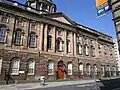 High St, front, Liverpool Town Hall, showing 1780s extension on right(1749–54 & c.1785; Grade I)