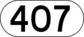 407 Express Toll Route using an oval marker