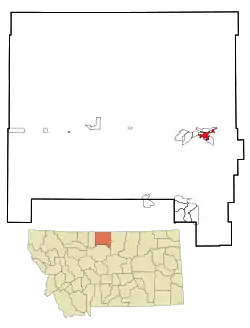 Location of Havre, Montana