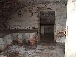 Vaulted brick basement underneath Hirst Priory. Built in 18th century for cold storage of game