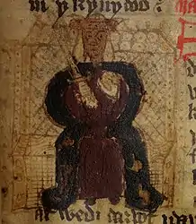 Folio 46r. Macsen Wledig.