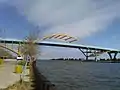 Bridge in 2016 after restoration project. Viewed from Erie Street Plaza.