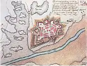 Medieval map of Fuenterrabia.