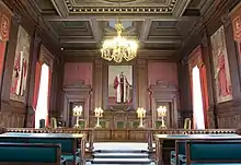 Standard courtroom of the Court of Cassation in the Palace of Justice