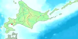 Location of Abuta in Hokkaido (Iburi Subprefecture)