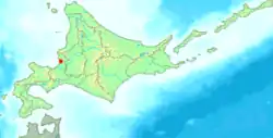 Location of Atsuta in Hokkaido (Ishikari Subprefecture)