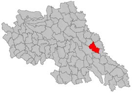 Location in Iași County