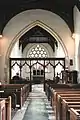 Inside Holy Cross parish church