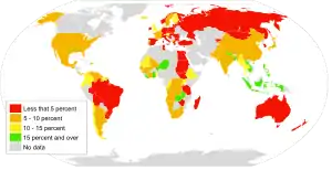 map of 2019 global home-based workers