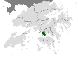 Location of Yau Tsim Mong within Hong Kong