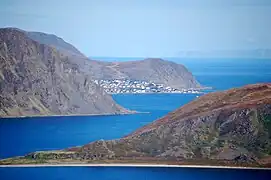 View of the Sværholt Peninsula in far right background