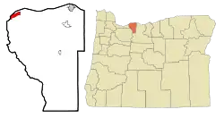 Location in Oregon