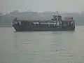 Boat seen from the bank of the Hoogly River at Kolkata