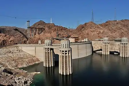 Intake towers of Hoover Dam (1931–36)
