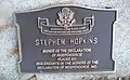 Grave plaque for Governor Stephen Hopkins