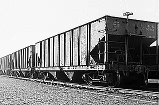 American style two-bay hopper cars of the Reading Railroad