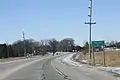 Looking west at the sign for Horicon on WIS 33