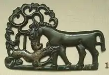 Horse attacked by tiger, Ordos, 4th-1st century BCE.
