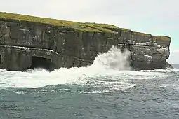 View of cliffs, in mid storm