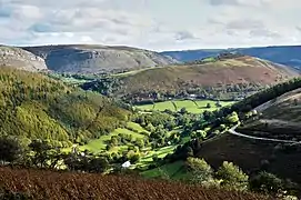 Eglwyseg valley from Horseshoe Pass