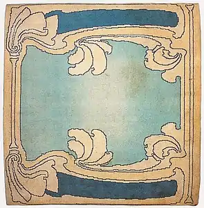 A carpet by Victor Horta in the collection King Baudouin Foundation