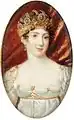 Hortense de Beauharnais wearing the tiara in a portriat by Anne-Louis Girodet de Roussy-Trioson