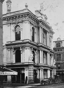 Horticultural Hall,Tremont Street, Boston;sculptural figures by Millmore (1864)