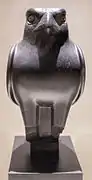 Black basalt sculpture of horus.