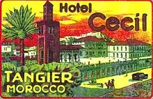 Hotel Cecil Luggage Label, Circa, 1920