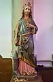 St. Barbara, plaster, 19th century, St Omer's Church, Houchin (Pas de Calais), France