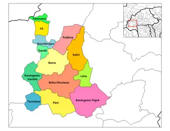 Peni Department location in the province