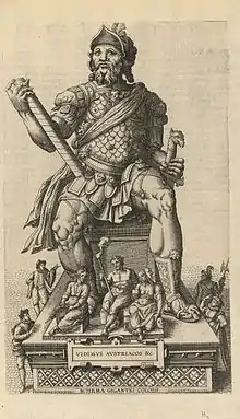 An illustration from Bochius's Descriptio publicae gratulationis (1595), engraved by Pieter van der Borcht the Elder