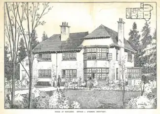 Proposal for a house at Rowledge, Farnham, Surrey by Arthur Stedman