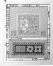 Plan of triclinium of the House of Aion