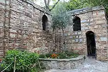Exterior view of the House of the Virgin Mary, on Mt. Koressos near Ephesus, Turkey.