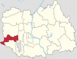 Location of Houshayu Area within Shunyi District