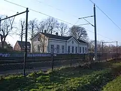 Old railway station building in February 2006