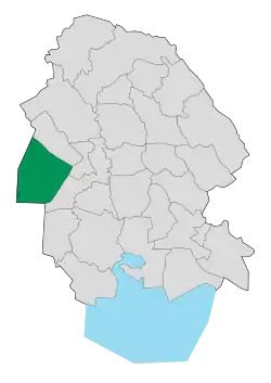 Location of Hoveyzeh County in Khuzestan province