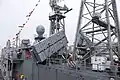 Hsiung Feng II and Hsiung Feng III anti-ship missile launchers on the upper deck of ROCN Pan Chao