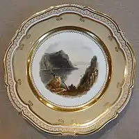 American scene "Hudson Highlands from Bull Hill", from a service, c. 1820–1830,