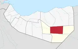 Location of Hudun district within Sool, Somaliland