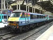 90002 in One livery at London Liverpool Street.
