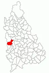 Location in Dâmbovița County