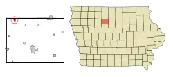 Location of Ottosen, Iowa