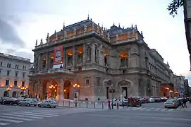 exterior of a large neo-classical theatre