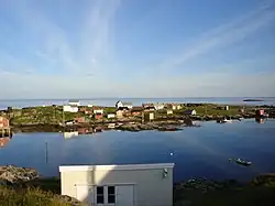 View of the fishing village of Halten on Husøya