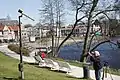 Huygens' telescope set up at the Old Observatory in Leiden